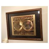 globe framed print