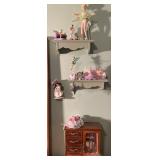 Contents of shelves and jewelry box (empty)