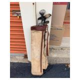 Golf clubs in case