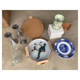 Norman Rockwell plate and green leaf and Crosby