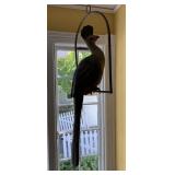 Antique Paper Mache Peacock on stand