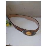 Ceinture en cuir et boucle de ceinture Gr. 40