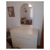 Bureau en bois avec miroir 42'' x 19'' x 34''