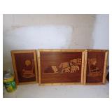 3 Cadres collage en bois