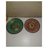 2 Assiettes cuivre et laiton