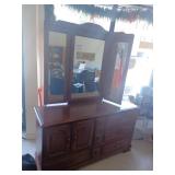 Bureau avec miroir 58'' x 18'' x 32