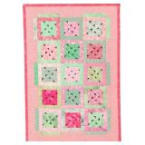 Watermelon, miniature quilt, 12'W x 18'L