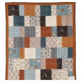 Aquatic Life, lap quilt, 58'W x 67'L