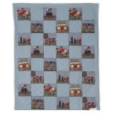 Early Amish Life in Wilmot, bed quilt, 62'W x 79'