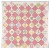 Grandma's Garden, bed quilt, 71'W x 72'L