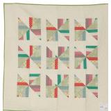 Citrus Pinwheel, lap quilt, 58'W x 58'L
