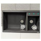 Elleci Granitek Sink FOX 445 in Full Black