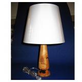 Hand Turned Lamp in Maple with Shade