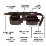 OX Tools Pro Leather Carpenters Tool Belt