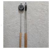 Set of 2 Cast Iron Camp Fire Burger Grillers