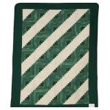 Straight Furrow Log Cabin, bed quilt, 84'W x 105'