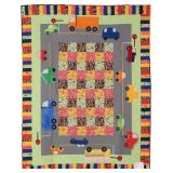 Heading Down the Road, bed quilt, 69'W x 90'L