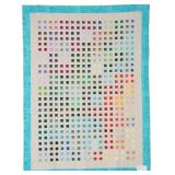 Square Spaces, bed quilt, 70'W x 92'L