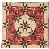 Sequoia Log Cabin, bed quilt, 97'W x 97'L