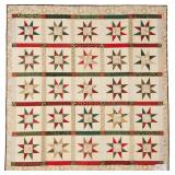 Christmas Star, bed quilt, 77'W x 80'L