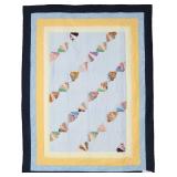 Fans , bed quilt, 76'W x 98'L