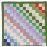 Diagonal Squares, bed quilt, 64'W x 64'L
