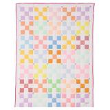 Nine Patch Dance, bed quilt, 60'W x 82'L