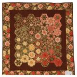 Bunch of Flowers, lap quilt, 58'W x 55'L