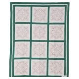 Around the Garden, bed quilt, 64'W x 83'L