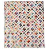 Scraps Gone Wild, bed quilt, 78'W x 94'L