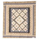 Butterflies on Point, bed quilt, 82'W x 94'L
