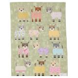 Goats in Pyjamas, crib quilt, 43'W x 59'L