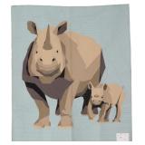 Rhino Romp, wall quilt, 55'W x 64'L