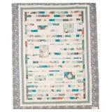 Pages From a Dictionary, bed quilt, 79'W x 100'L