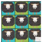 Lamb Chops, crib quilt, 38'W x 39'L
