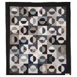 Half Moons, bed quilt, 83'W x 94'L