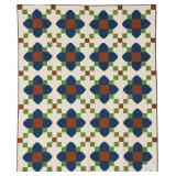 Quatrefoil, lap quilt, 57'W x 71'L
