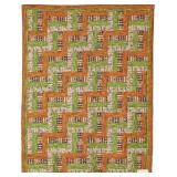On Safari, bed quilt, 64'W x 86'L