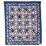 Triangles Galore, bed quilt, 83'W x 98'L