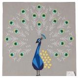 Peacock, wall quilt, 45'W x 49'L