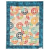 My Mediterranean Fix, lap quilt, 59'W x 78'L