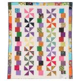 Tumbles and Twirls, crib quilt, 40'W x 49'L