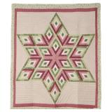 Diamond Log Cabin, bed quilt, 79'W x 93'L
