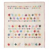 Criss Cross Applesauce, bed quilt, 70'W x 82'L