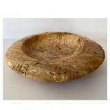 Spalted and wormy turned persimmon bowl 10.5'