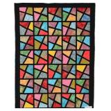 Geometric Colours, bed quilt, 61'W x 83'L