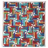 Bright Stars, bed quilt, 87'W x 94'L