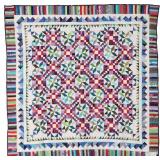 Scrappy, bed quilt, 82'W x 82'L