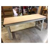 Work Table with Granite Top 74"x27"x33" Tall