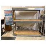 Shelf 48"x18"x48" Tall & Attached Plastic Stora